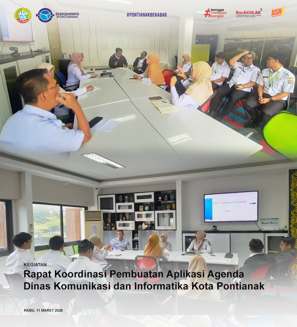 Rapat Pembuatan Aplikasi Agenda Diskominfo Kota Pontianak